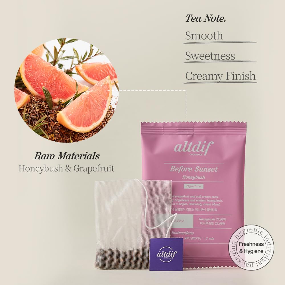 KKOKDAM altdif Refresh Tea Gift Set, 3 Caffeine Free Blends, 12 Tea Bags