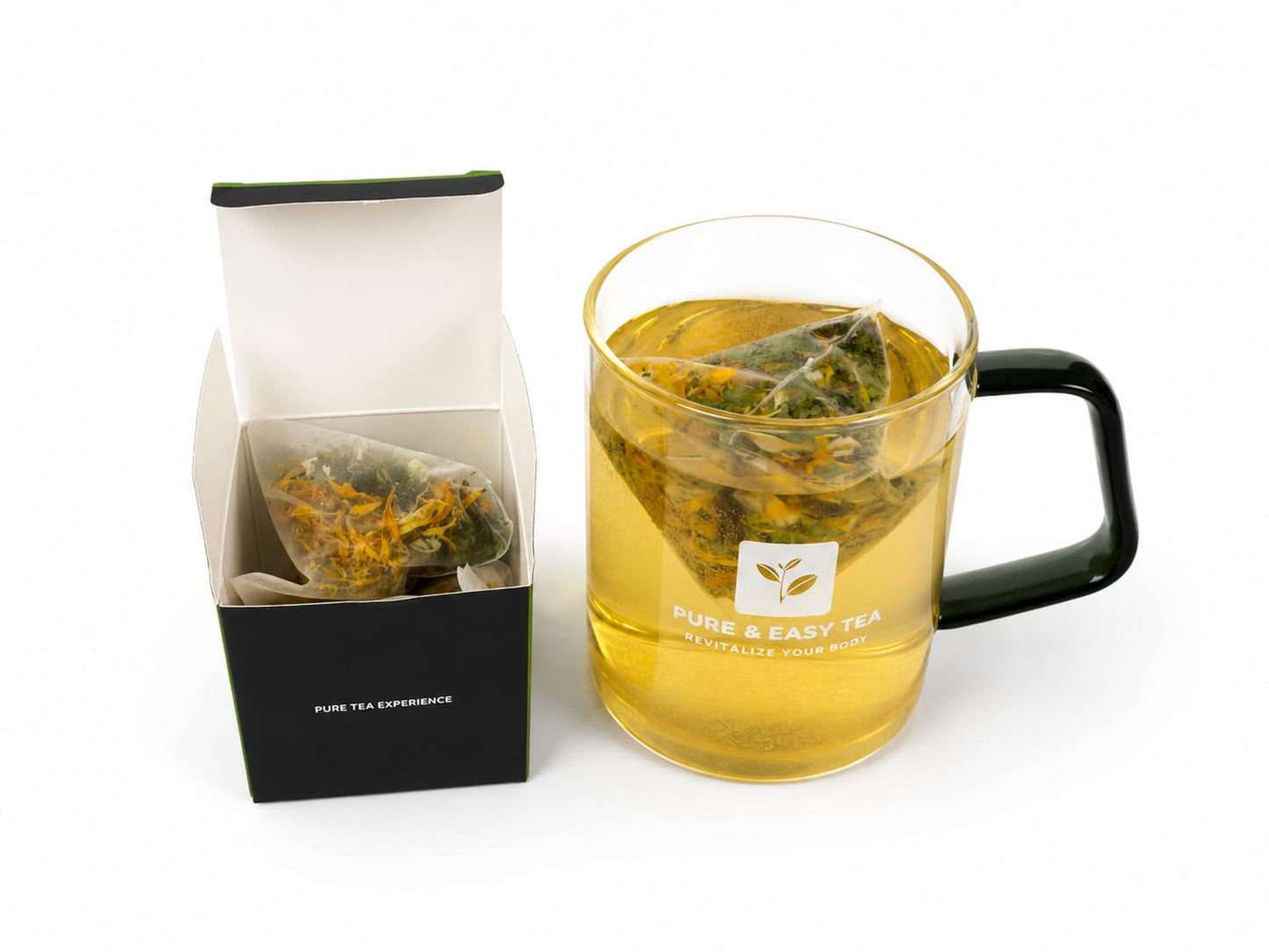 Pure And Easy Tea, Serenity Herbal Tea Flight Sampler, 15-Count Whole-Leaf Caffeine-Free Variety, Designed to Restore Calm & Balance, BPA-Free Plant-Based Tea Bags, Premium Wellness Gift Box (49.5g)