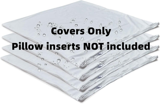 4 Pack Waterproof Down Feather Proof Pillow Protectors with Zipper 20x20