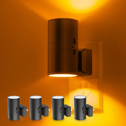 L LOHAS LED Night Light, Amber Nightlight, Dimmable Night Light 100LM, Light Sensor, Yellow Nightlight, Sleep Light for Kids, Soft & Warm Light for Bedroom, Hallway, Bathroom, 2 Pack