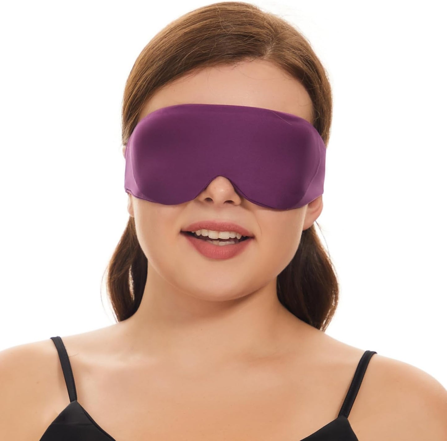 ALASKA BEAR Sleep Mask for Side Sleepers Patented Design, Cup-Shaped and Extra-Soft, 100 Blackout Eye Mask Shades Cover for Men and Women Home or Travel, Machine Washable, Black