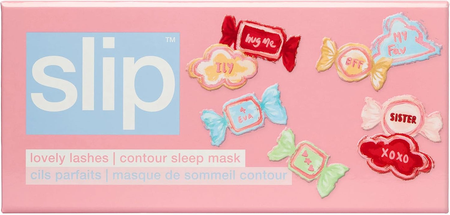 slip Contour Sleep Mask | 100% Pure Mulberry Silk, Ultra Soft | Contoured Design, Prevents Eye Pressure | Adjustable Strap, Ideal for Travel - Black