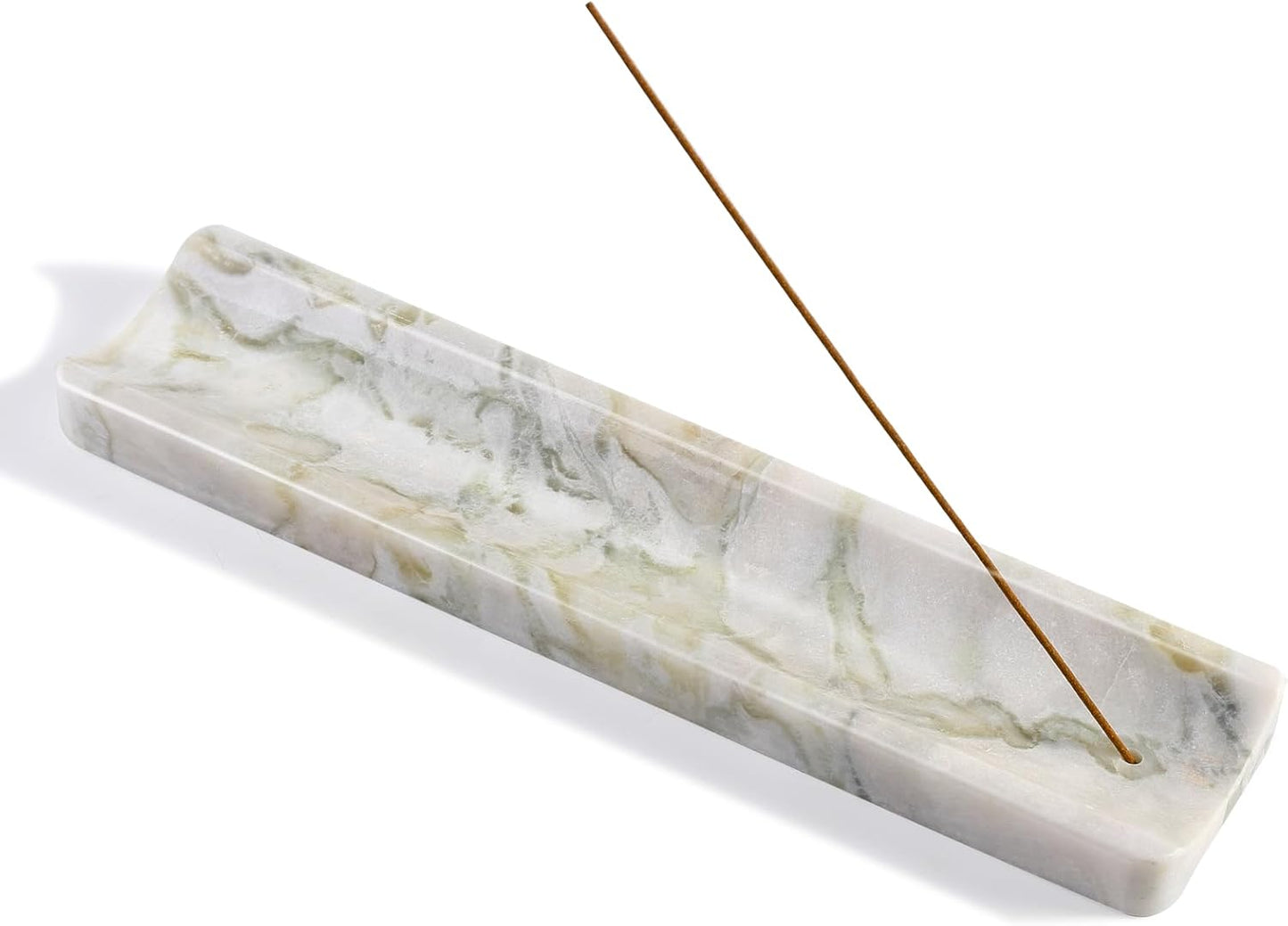 Koville Marble Incense Holder, Incense Holder for Sticks, Incense Sticks Holder Ash Catcher for Meditation Yoga SPA, Natural Stone Incense Burner, Home Table Decor (Grey)