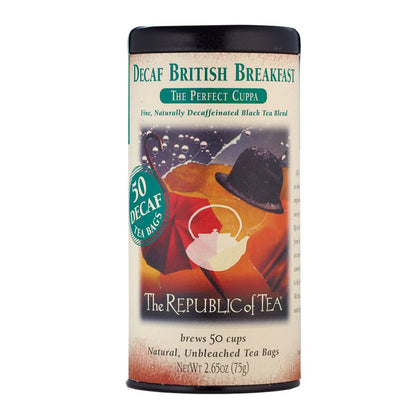 The Republic of Tea Decaf British Breakfast Black Tea, 50 Count