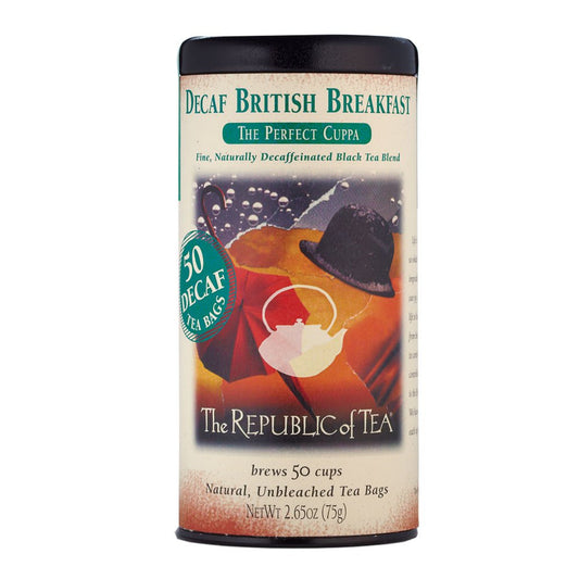 The Republic of Tea Decaf British Breakfast Black Tea, 50 Count