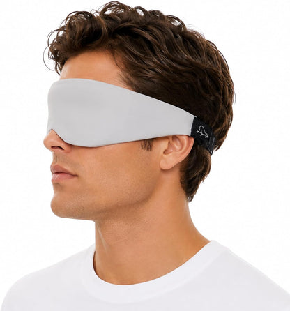 ALASKA BEAR Sleep Mask for Side Sleepers Patented Design, Cup-Shaped and Extra-Soft, 100 Blackout Eye Mask Shades Cover for Men and Women Home or Travel, Machine Washable, Black