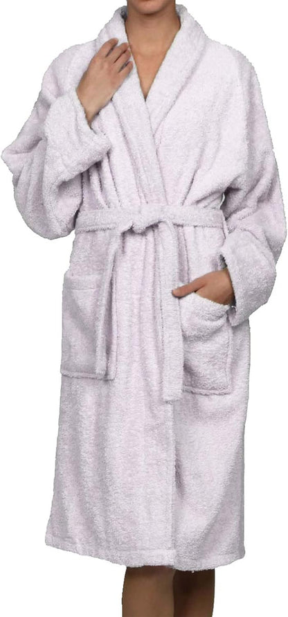 Cotton Unisex Terry Robe, Soft And Absorbent Robes For Men And Women, Bathroom Accessories