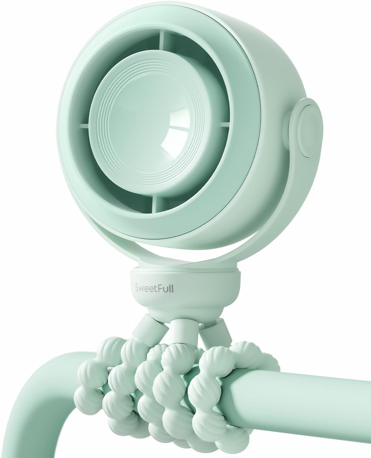 SWEETFULL Portable Stroller Fan, Pinch-Proof Baby Fan - Cream
