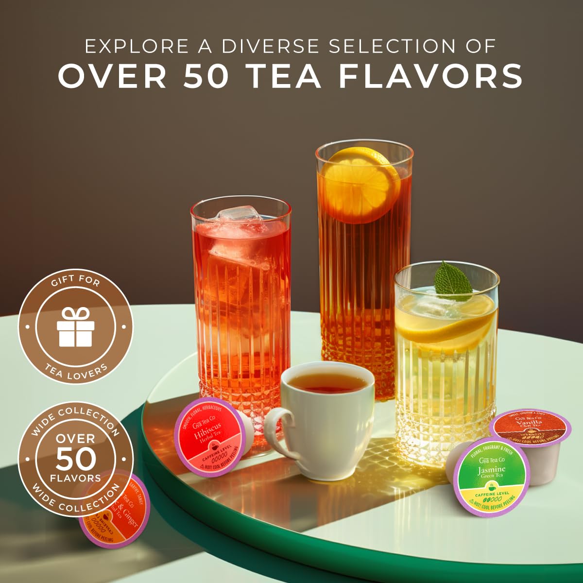 Turmeric Ginger Tea Pod 16 Count - 100% Natural Caffeine Free Herbal Tea