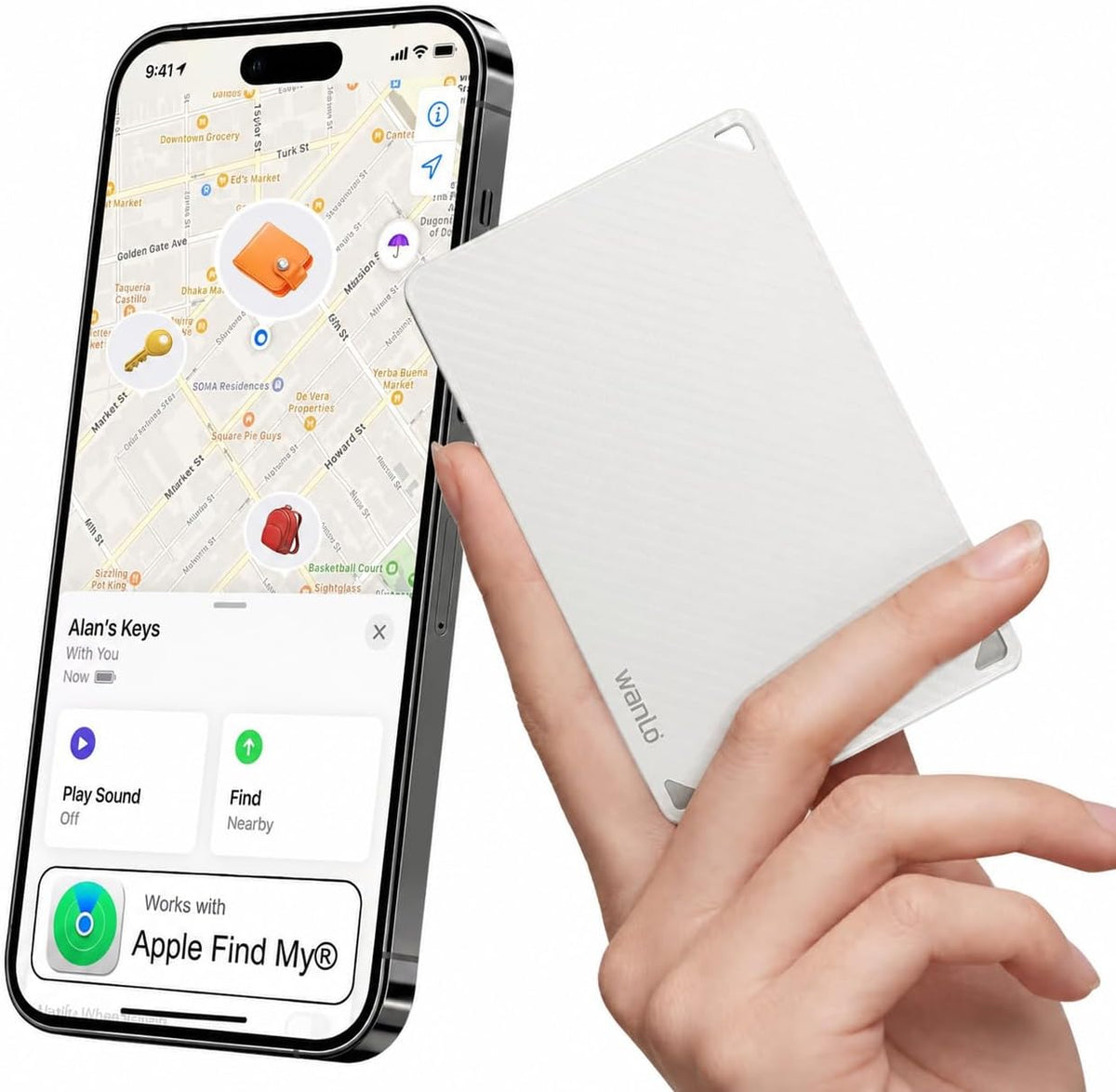 Wallet Tracker for Apple Find My, [Apple MFi Certified], iOS Only
