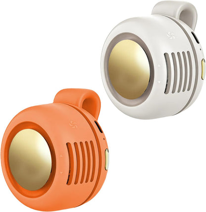 Portable Clip-On Fan, Mini USB Rechargeable 360° Rotatable Fan, Personal Fan 3-Speed Silent Mini Bladeless Fans (White)