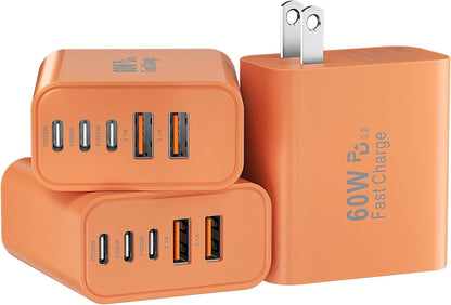 USB C Charger Block Fast Charging, 60W Phone Charger USBC Wall Plug Adapter