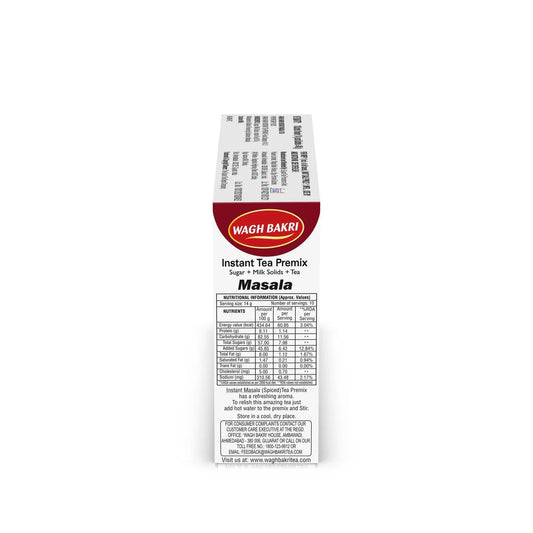 Wagh Bakri Instant Masala Tea | 3 in 1 Sugar+Milk Solids+ Tea | 10 Single Serve Sachets | 140g (4.93 Ounce)