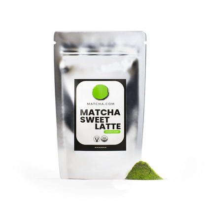 Matcha Kari Organic Sweetened Matcha Latte Mix - Cafe Style - 2.2 lb | Organic sweetened matcha green tea latte powder, cafe-style, just add milk or water, hot or iced, easy mix, 2.2 lb/1 kg