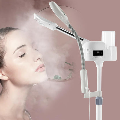 Artist hand Facial Steamer Professional 3 in 1 Hot and Cold Facial Steamer with 5X LED Magnifying Lamp, Esthetician Face Steamer Fast Heating for Beauty Salon Spa Home Use
