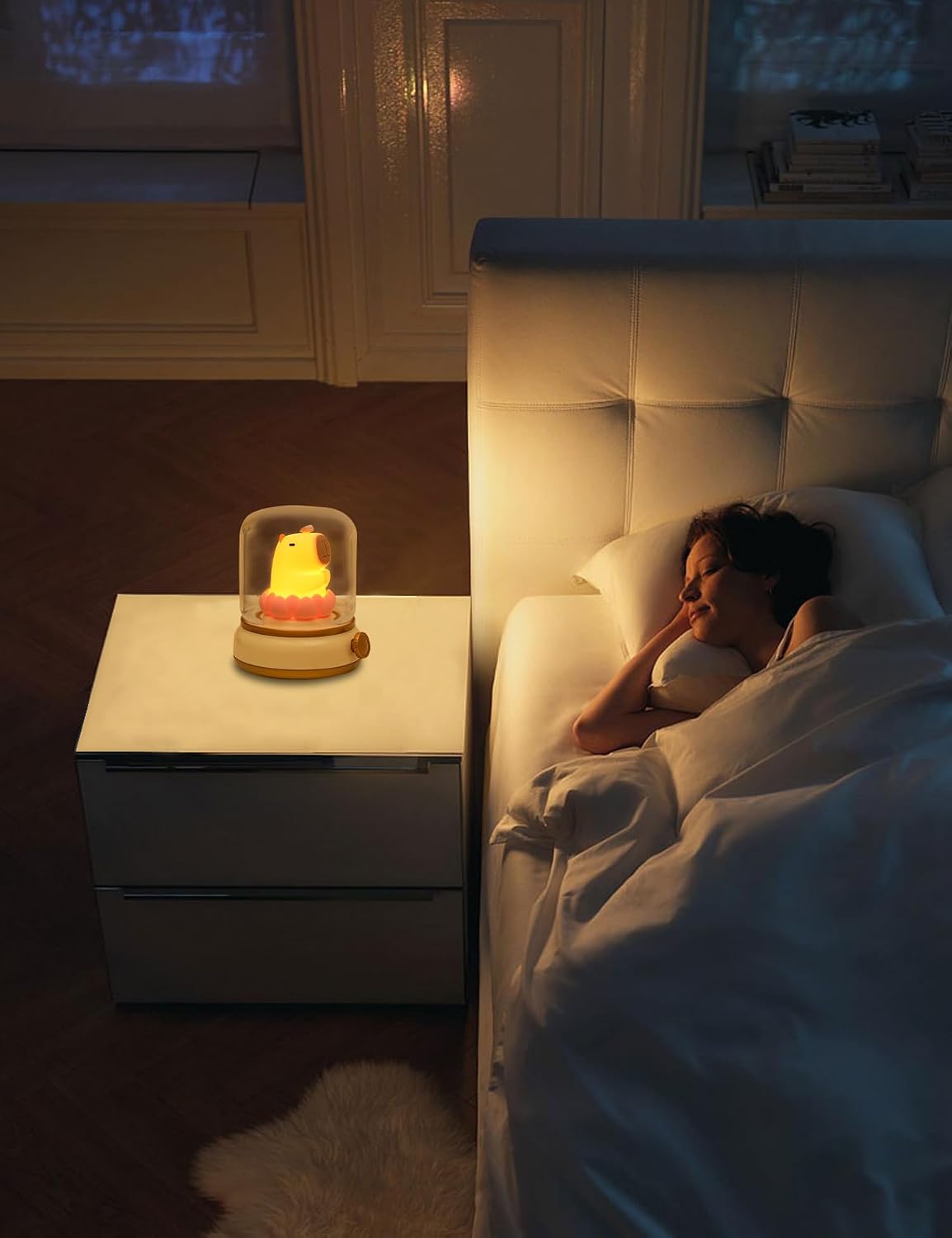 WANIDEA Flameless Candles Lamp, Led Candles,Cute Kerosene Lamp,Silicone Flame Amber Light,Adjustable Dimmable Rechargeable Night Light for Kids,Girls,Teenager Kids Bedroom Christmas