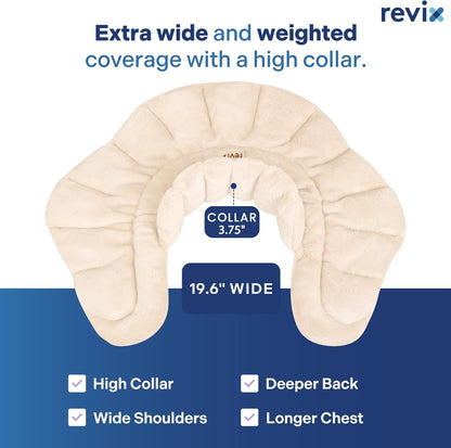 REVIX Microwave Heating Pad for Neck Shoulders and Back with Moist Heat, Weighted Microwavable Heated Neck Wrap Warmer, Scented