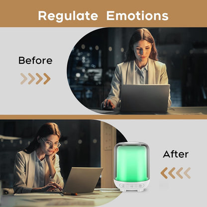 Light Therapy Lamp for Anxiety Relief, Designed for Photosensitivity, Migraine and Insomnia, Soft Light Paired with Soothing Music to Aid Sleep and Emotional Regulation