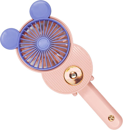 LACOVIA Cute Mouse Misting Personal Fan, Foldable Mini USB Fan(Red)