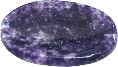 Amazing Gemstone Labradorite Thumb Worry Stone, Anxiety Stone, Healing Crystals - Piedra Crystal Fidget for Gift, Meditation, Calming, Relaxation, Stress Relief - Colors A