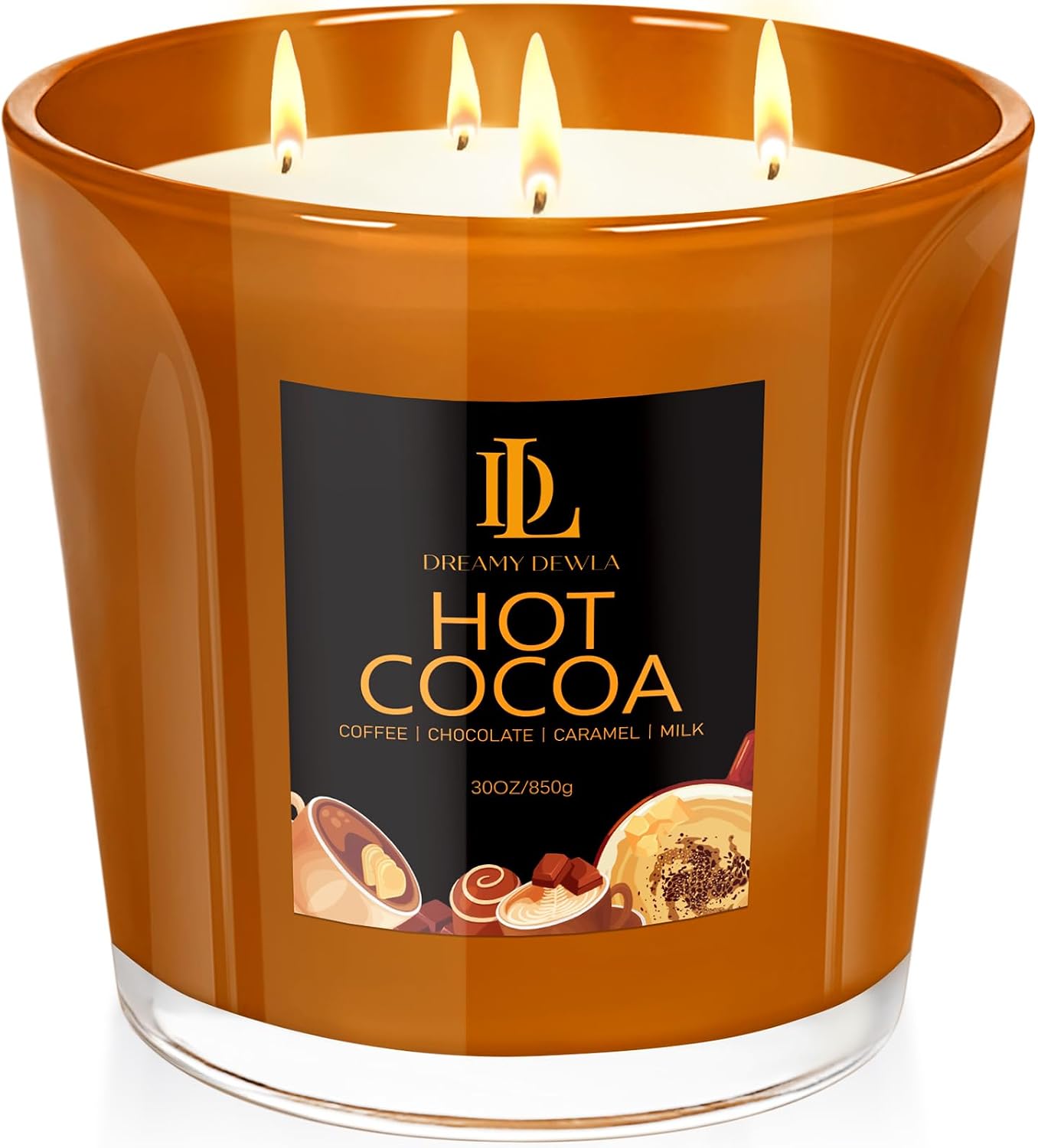 Scented Candles Set, 4 Pack Soy Candles for Home Scented, Candle Gifts for Women Men, 28oz 200 Hours Burn, Scents of Pineapple Cocktail/Coconut Vanilla/Pink Sands/Bahamian Breeze
