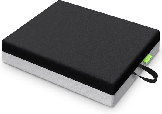 AUVON Ventilation Seat Cushion with Innovation Heat Dissipation Design, Wheelchair Cushion with Supportive Memory Foam, Waterproof & Anti-Slip Cover, Improve & Tailbone Comfort (Black, X-Large)