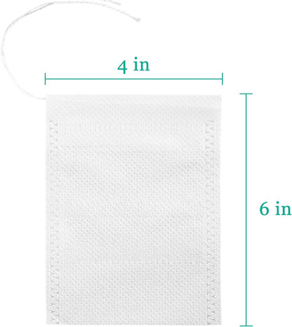 Yzurbu 200pcs 4''x6'' Cold Brew Coffee Filter Bags, No Mess Disposable Filter Bag with Drawstring for Coffee Grounds & Ice Tea