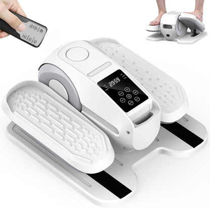 Under Desk Elliptical Exercise Machine, Elliptical Leg Exerciser as Seen on TV, 12 Speeds Leg Exerciser While Sitting for Seniors, Electric Seated Foot Pedal Exerciser for Home Gift for Women