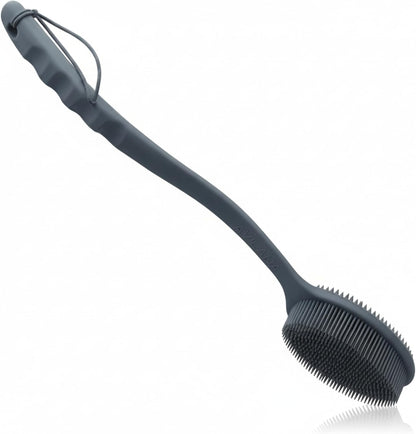 Avilana Premium Silicone Body Scrubber - Trusted Since 2017 - SGS Certified Food Grade Dual Sided Bath Brush, Quick-Dry Exfoliating Loofah Alternative, Massage Brush Sensitive Skin Women Men