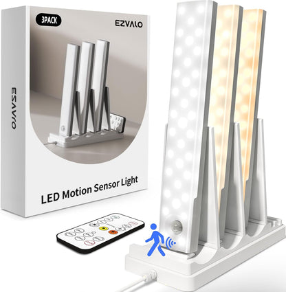 EZVALO Under Cabinet Lighting with Charging Station, Motion Sensor Lights