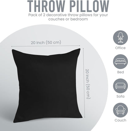 Utopia Bedding 12x20 Pillow Inserts, Set of 2, White – Indoor Decorative Throw Pillows for Bed, Sofa & Couch – Soft, Supportive & Fluffy Cushion Inserts