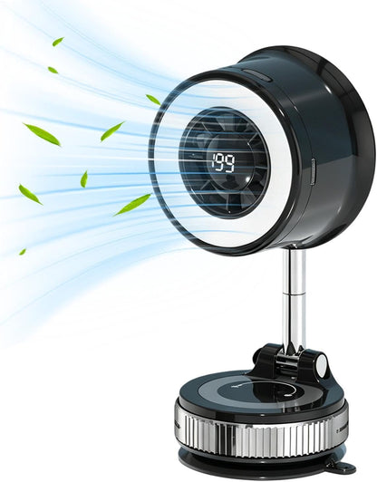 Portable Fan for Travel 199 Wind Speeds 360 Degree Adjustable Suction Cup