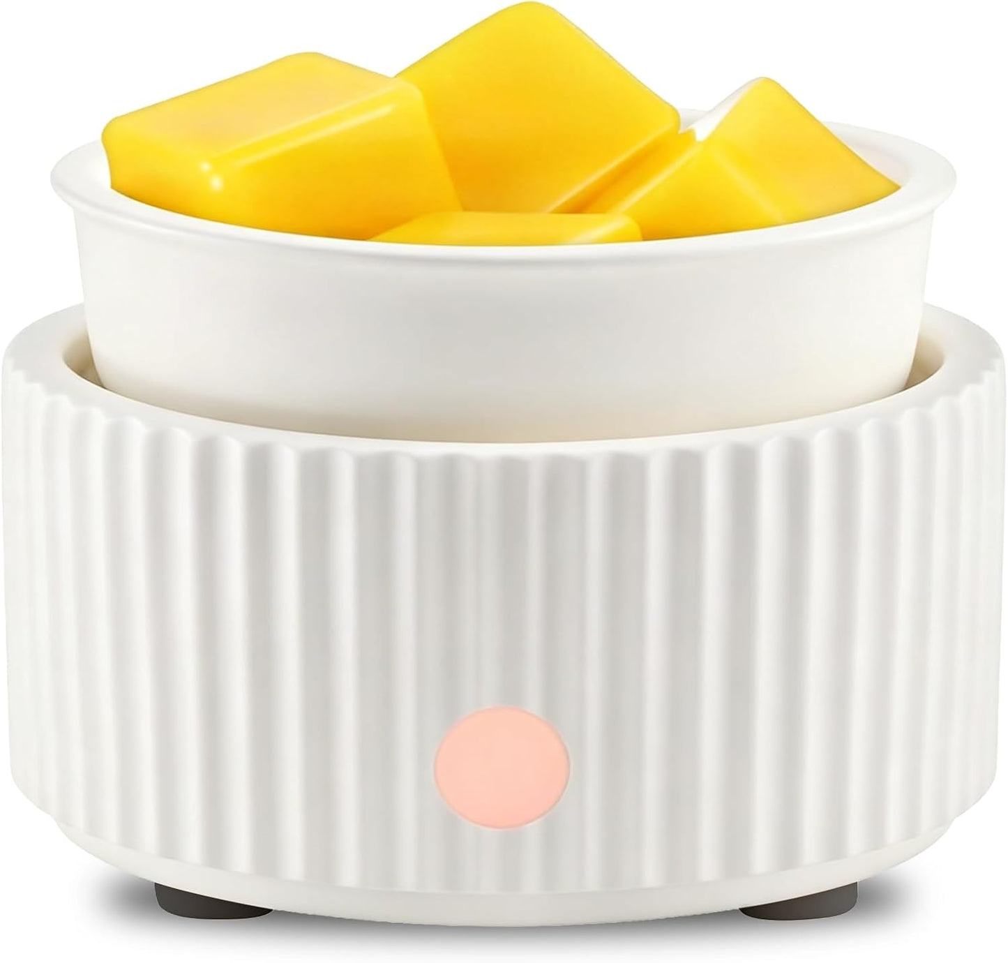 EQUSUPRO Wax Melt Warmer for Scented Wax Melts 3-in-1 Electric Ceramic Candle Wax Warmer Burner Fragrance Wax Melter for Home Office Bedroom Gift & Decor (Leaf)