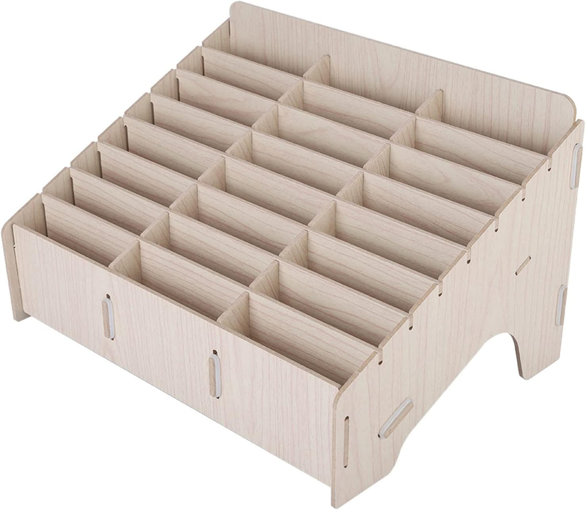 VBESTLIFE Wooden Phone Management Storage Box, Thickened Mobile Phone Storage Box with Multiple Cells, Cell Rack for Classroom Conference Office, Wooden Organizer