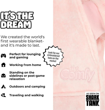 THE COMFY Dream | From Shark Tank | Patented | No Sherpa | Light Wearable Blanket Hoodie | Gift for Women & Men | One Size
