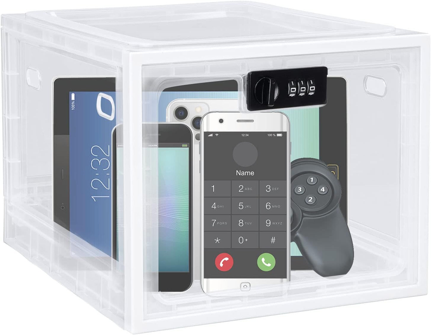 Lalifebuss Medicine Lock Box, Medication Lockable Container for Refrigerator Food Safe Locking Box Tablet Phone Locked Box for Kitchen Home School and Office Safety