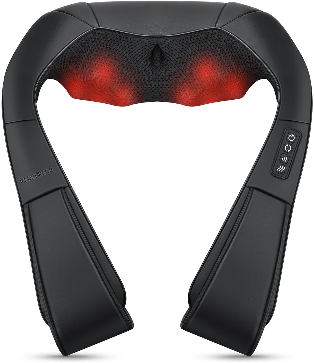 Medcursor Neck Massager with Heat - Deep Tissue Pain Relief, Rechargeable Shiatsu Neck and Shoulder Massager, Ideal Choice for Men, Women, Mom & Dad