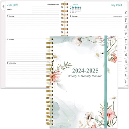 Weekly Productivity Planner - 8" x 11" Dashboard Desk Pad/Planner, Habit Tracker, Spiral Undated Weekly Planner for Office/School/Home, 54 Weeks, Grey