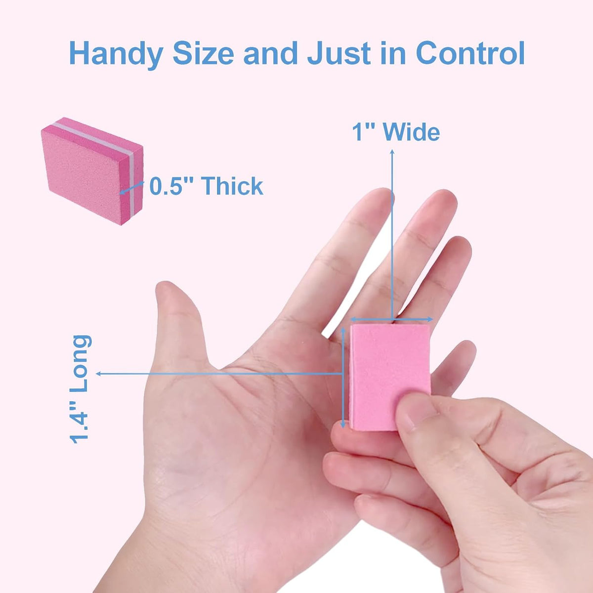 Nail Buffers (100 Pack), Mini Buffer Block Nail File for Acrylic and Natural Nails, 100/180 Grit Nail Buffer Block Bulk Buffing Blocks for Nail Buff Professional Manicure File Blocks Set Hot Pink