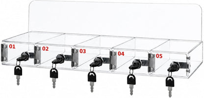 Threan 12 Slot Cell Phone Storage Box, Acrylic Clear Cell Phone Storage Cabinet Wall Mounted with Door, Locks and Keys for Office School Factory