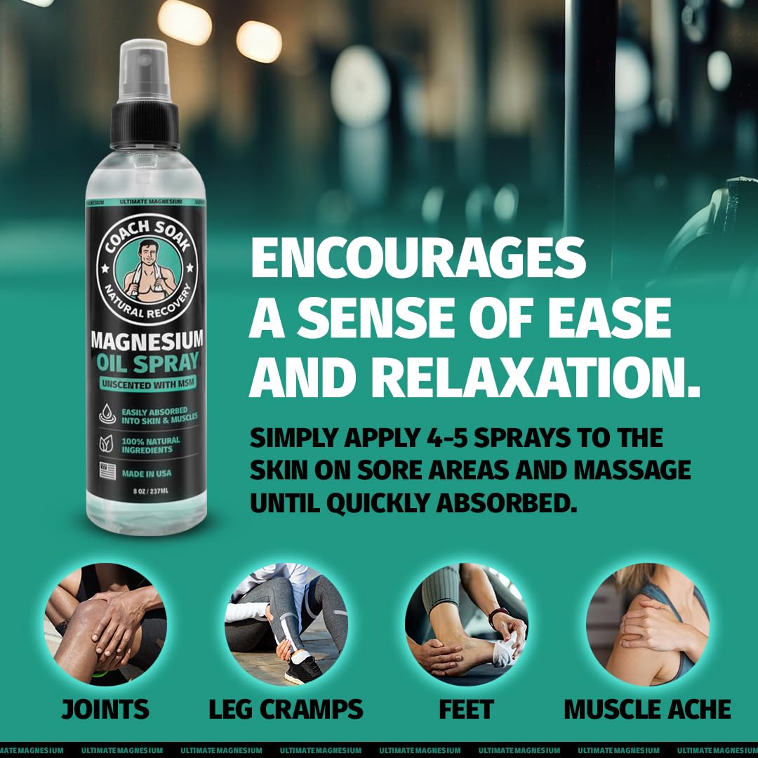 Coach Soak Recovery Bath Soak - Alternative to Epsom Salt Bath Soak - Fast-Absorbing Pure Magnesium Flakes & Dead Sea Salt with 21 Minerals, Bath Salts & Essential Oils - 3 lb, Calming Lavender