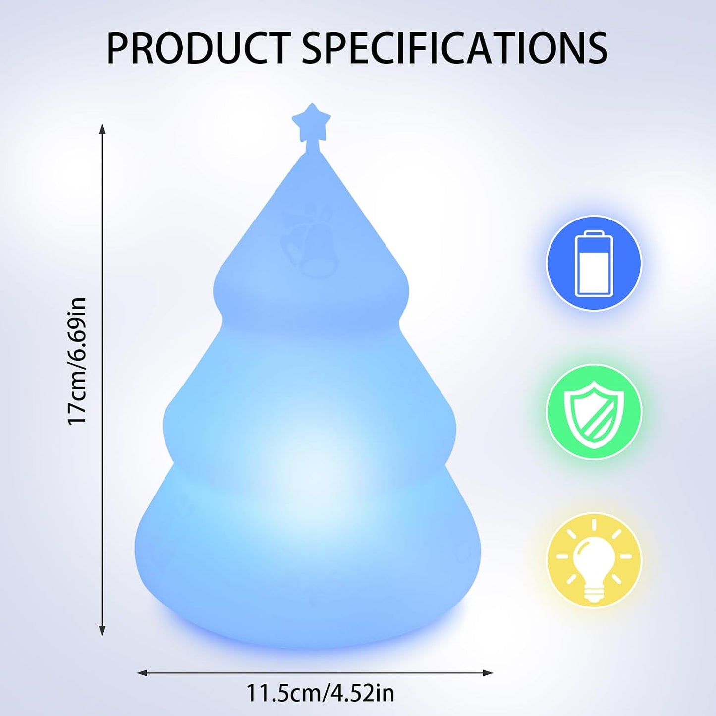 Breathing Lamp Guided Visual Meditation Tool for Mindfulness,Anxiety Relief&Calm Your Mind for Stress&Visual Relaxation and Restful Sleep,478 Seconds Breathing Rate Change 3 Colors,Gift for Kids
