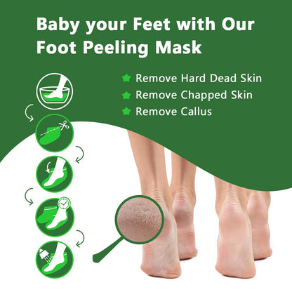 Foot Peeling Mask 5 Pack, Foot Peel Mask Remove Dead Skin, Rough Callus and Cracked Heels, Dry Skin Moisturizer for Soft and Smooth Baby Touch Feet (Lavender)