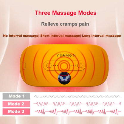 Portable Cordless Heating Pad, Electric Waist Belt Device, Fast Heating Pad with 3 Heat Levels and 3 Massage Modes, Back or Belly Heating Pad, Gift for Her, Women and Girl