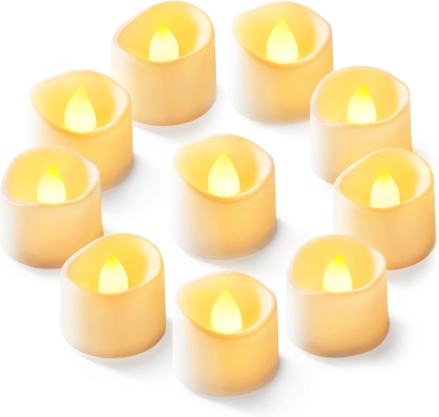 Homemory 24-Pack Flameless LED Tea Lights Candles Battery Operated, 200+Hour Fake Electric Candles TeaLights for Votive, Aniversary, Wedding Centerpiece Table Decor, Funeral, Halloween, Christmas