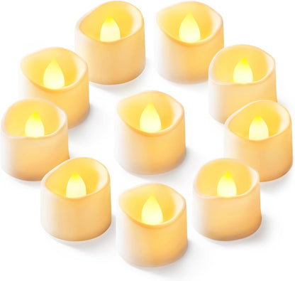 Homemory 24-Pack Flameless LED Tea Lights Candles Battery Operated, 200+Hour Fake Electric Candles TeaLights for Votive, Aniversary, Wedding Centerpiece Table Decor, Funeral, Halloween, Christmas