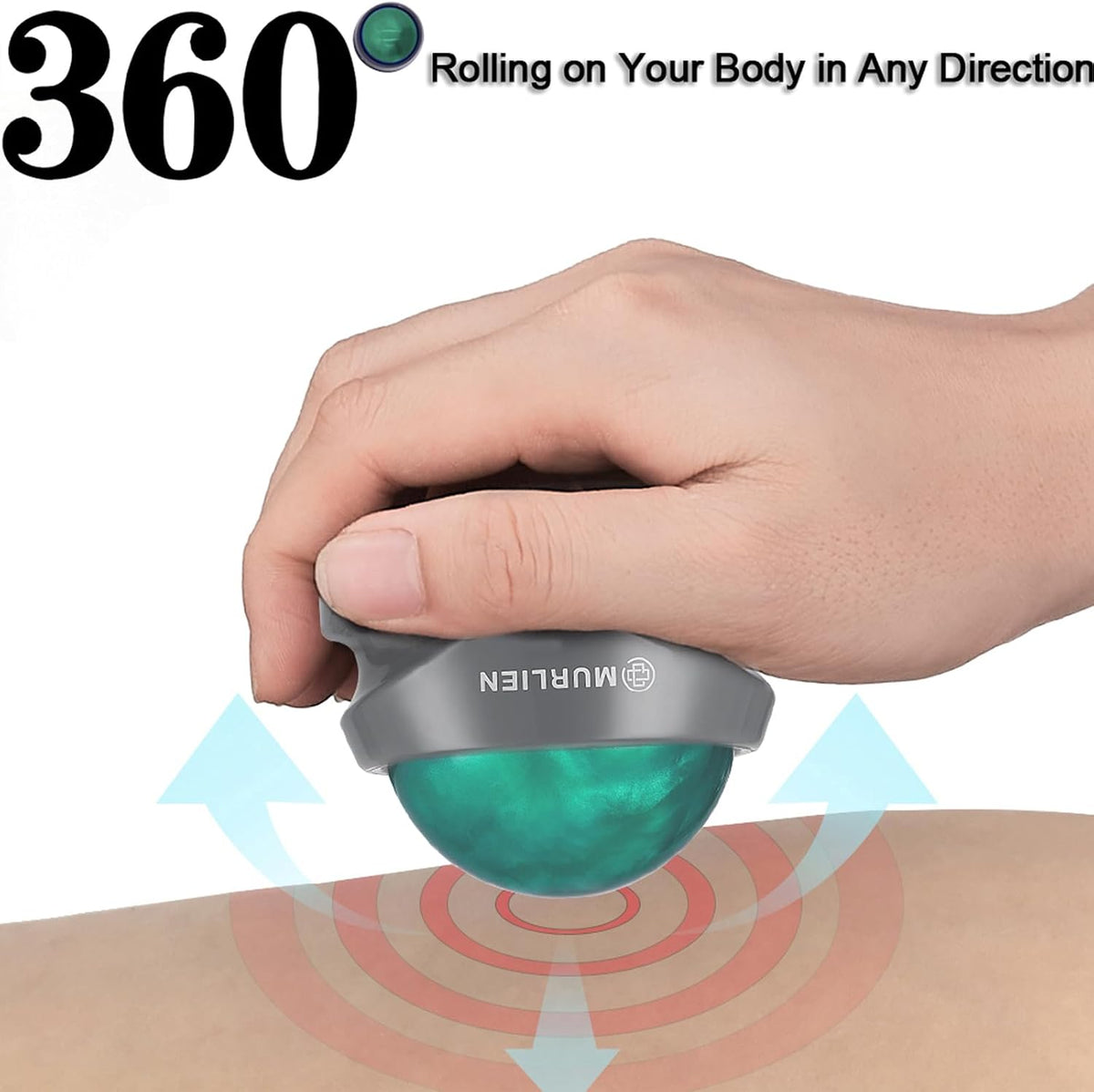 Massage Roller Ball, Tight and Sore Muscles Relief, Manual Massager, Alleviating Shoulder, Arms, Back, Legs, Calves or Muscle Tension