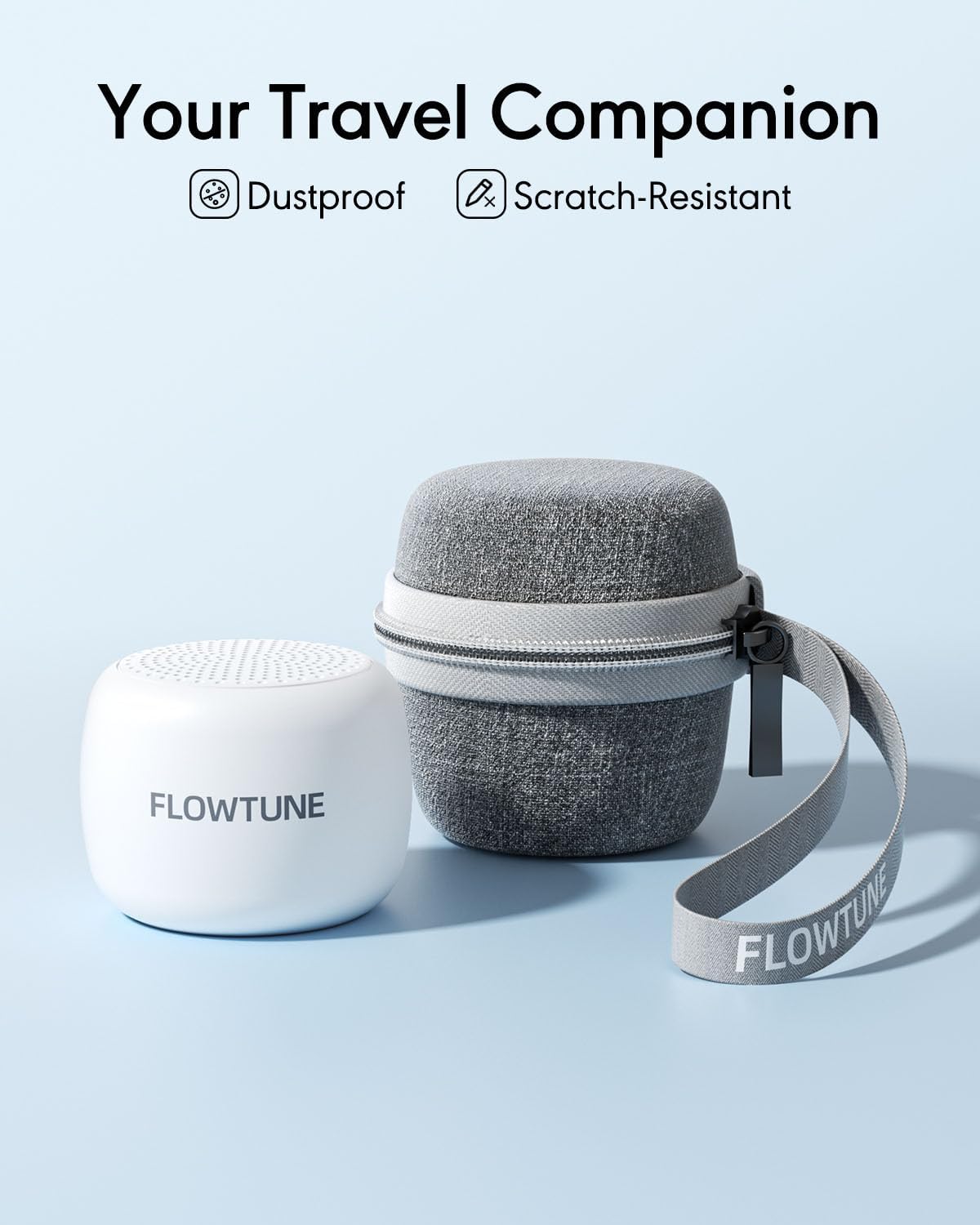 FLOWTUNE Sound Machine White Noise Machine for Baby Adults, 18 Non-looping Sounds, Timer, Memory Function, Portable Sleep Sound Therapy Gift (Mint Green)