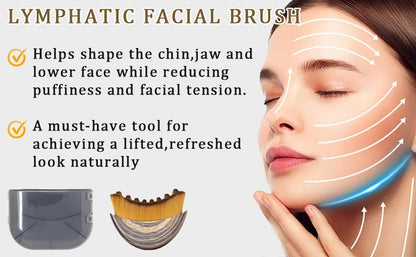 New Lymphatic Contour Face Brush, Lymphatic Drainage Massager for Face,Ergonomically Designed to Fit The Skin Precisely and Relieve Fatigue. (1PCS)