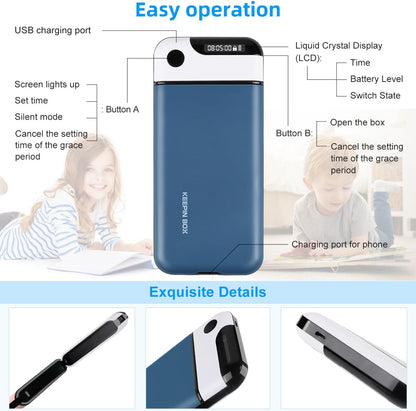 Phone Lock Box with Timer,Timed Lock Box,USB Charging Type,Time Can Be Freely Set,Easy to Carry,Excessive Games,Mobile Phone Addiction